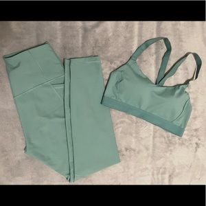 Cross Back Sports Bra & High Waisted Leggings